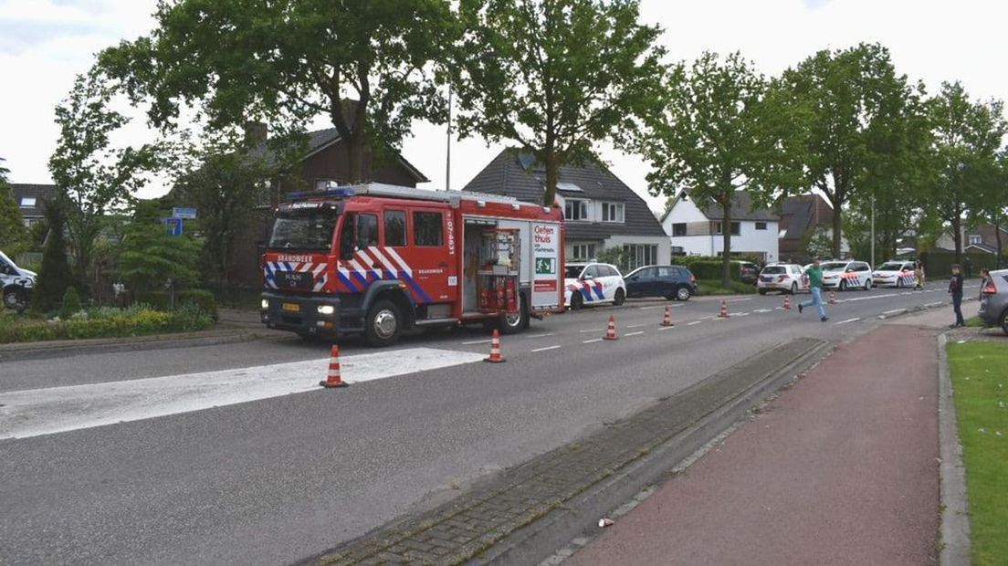 Brandweer bij de pas verkochte villa in Huissen