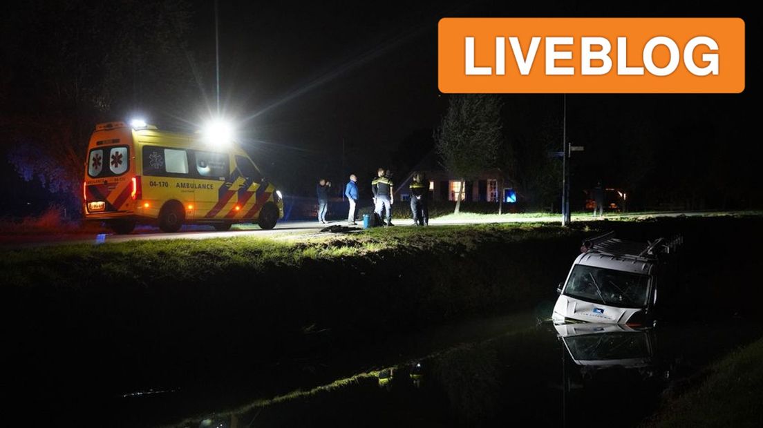 In Nijbroek kwam de bestuurder van een busje met de schrik vrij na een eenzijdig ongeval.