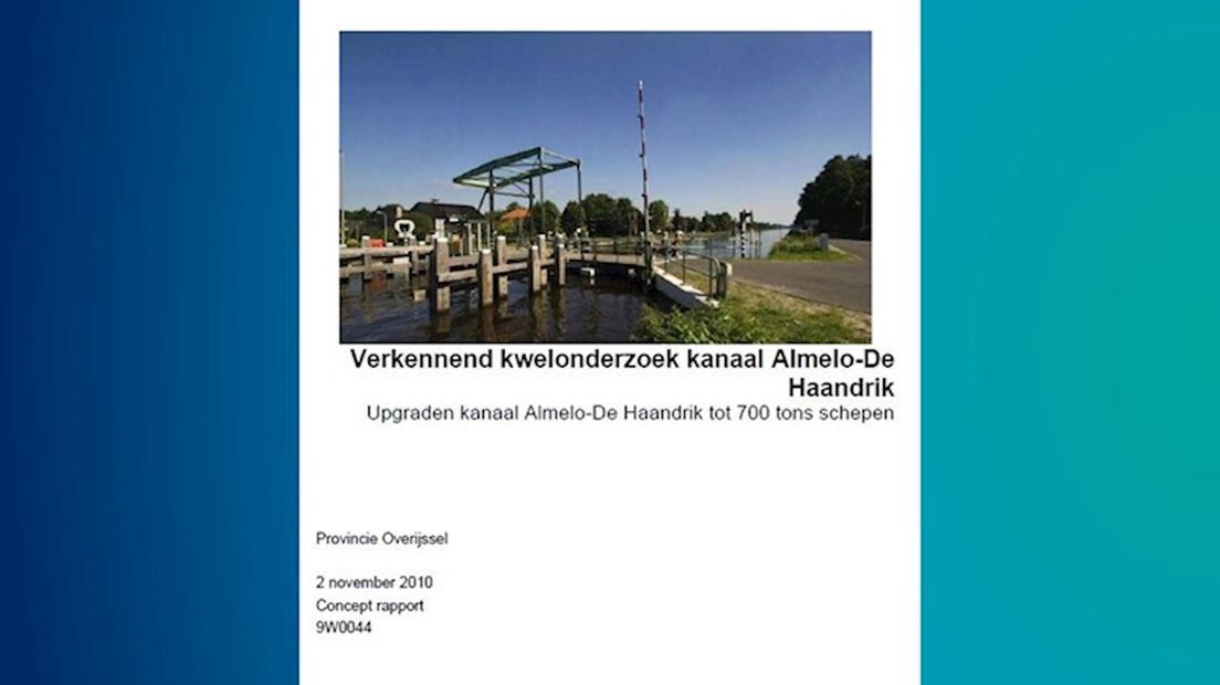 Het rapport waarin ingenieurs waarschuwen voor de risico's bij het uitbaggeren van het kanaal