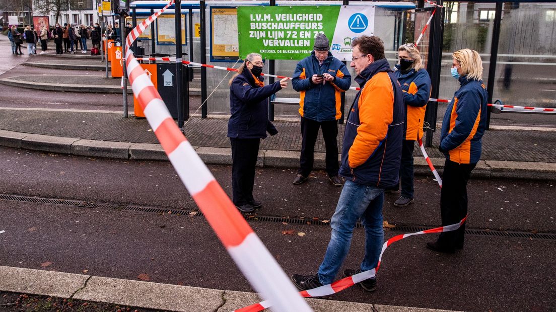 Begin december voerden buschauffeurs van Qbuzz ook actie