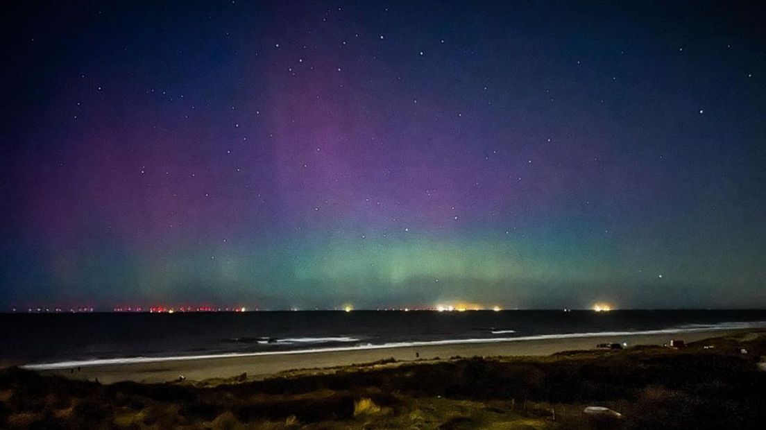 Het noorderlicht in Kijkduin.