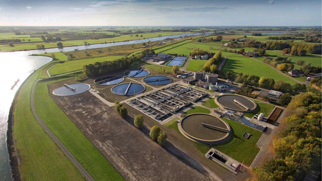 De rioolwaterzuiveringsinstallatie in Zwolle