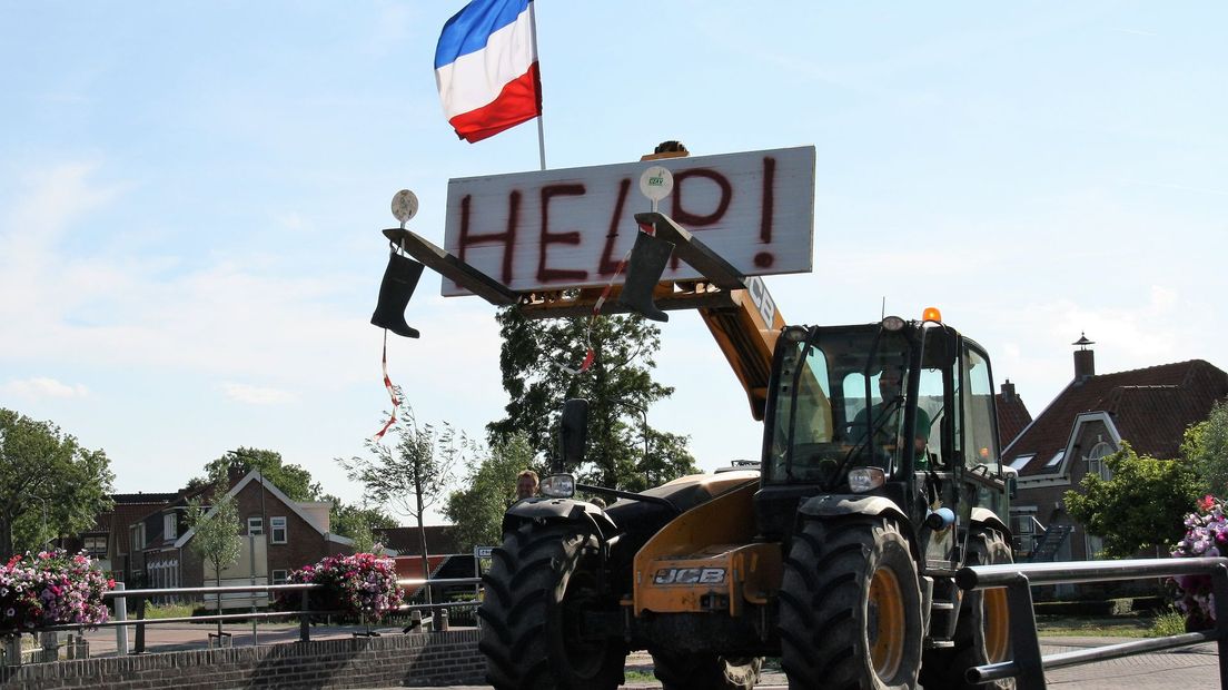 Boerenprotest Noord-Beveland, trekker, tractor, boer, demonstratie, boerendemonstratie