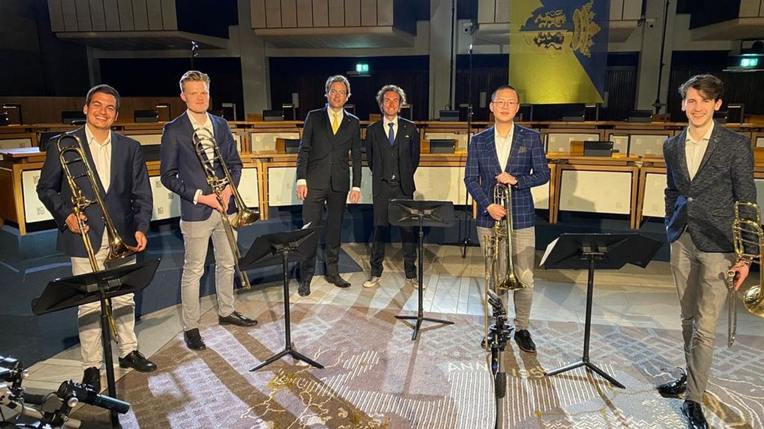 Ridders van Gelre met Nymphéas Trombone Quartet.