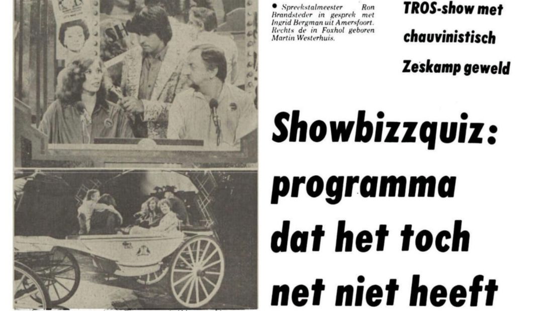 Showbizzquiz heeft het net niet