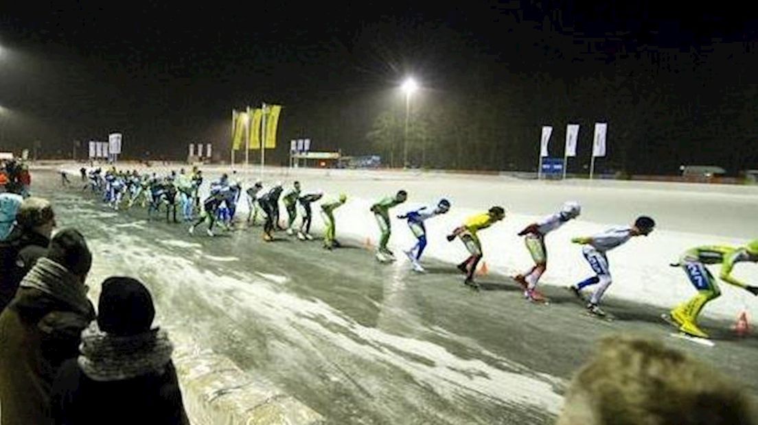 Een schaatsmarathon in Gramsbergen