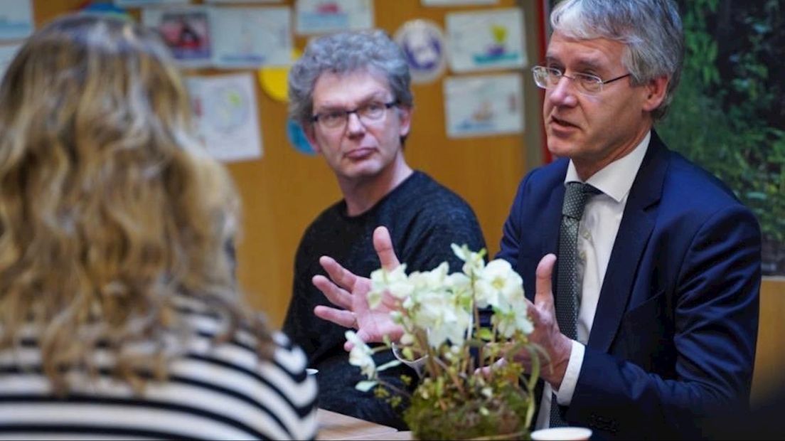Minister Arie Slob op bezoek bij basisschool De Schatgraver in Zwolle