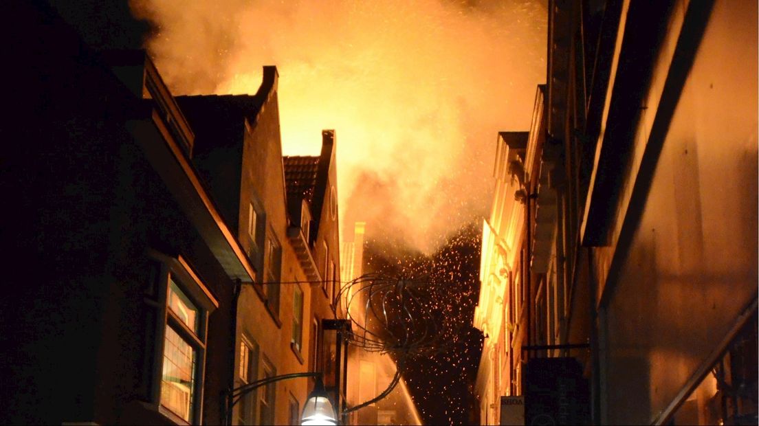 Brand in binnenstad Deventer
