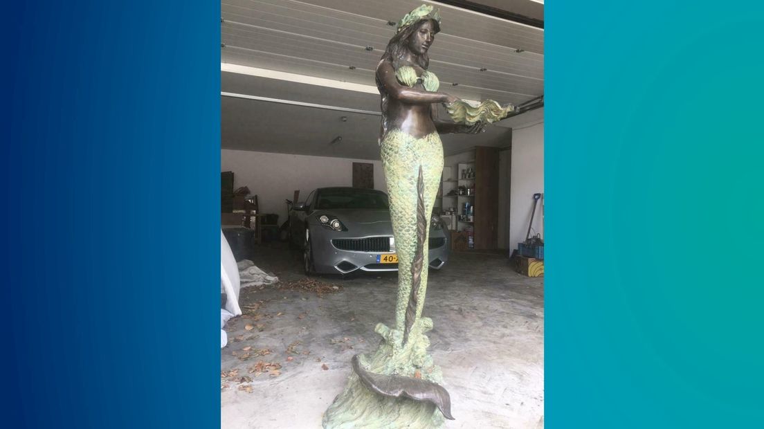 Een bronzen zeemeermin moet 1.400 euro opbrengen