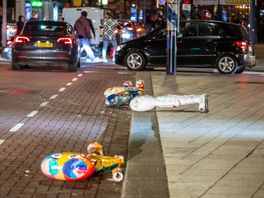 Aangifte na vernieling van hartvormige beelden voor de zorg tijdens rellen in Rotterdam