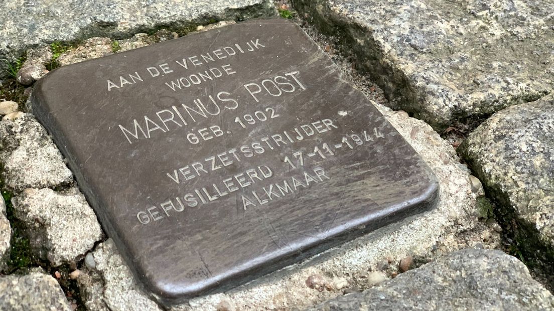 Het struikelsteentje van verzetsman Marinus Post