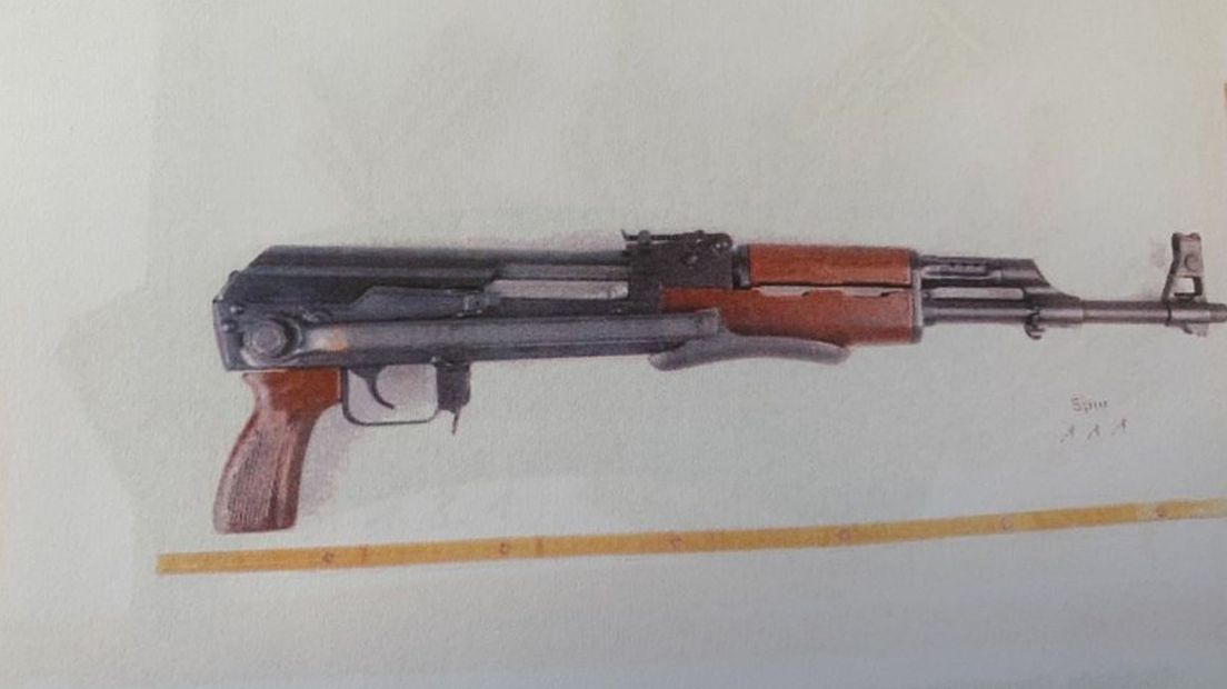 Er werd onder meer met automatische wapens geschoten, foto uit strafdossier