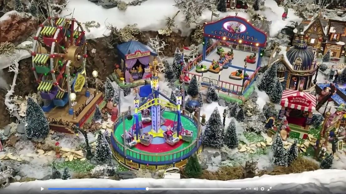 Screenshot uit de video van het winterwonderland