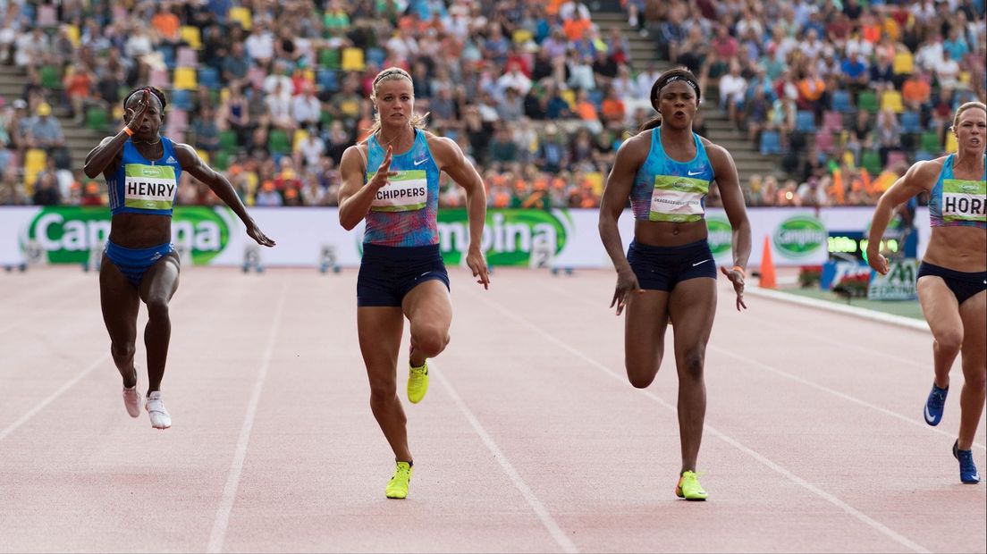 Dafne Schippers is een graag geziene gast op de FBK Games