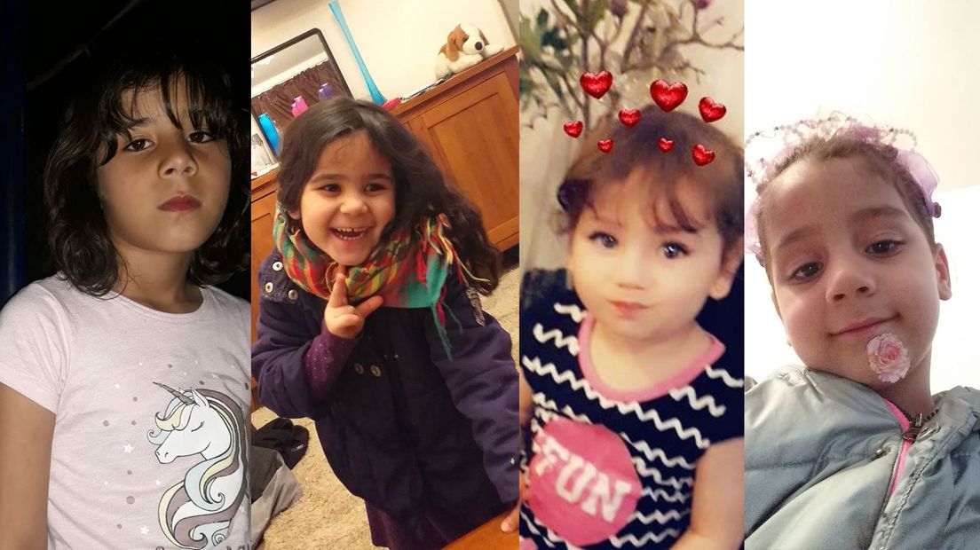 De politie heeft foto's van de vier ontvoerde kinderen vrijgegeven.