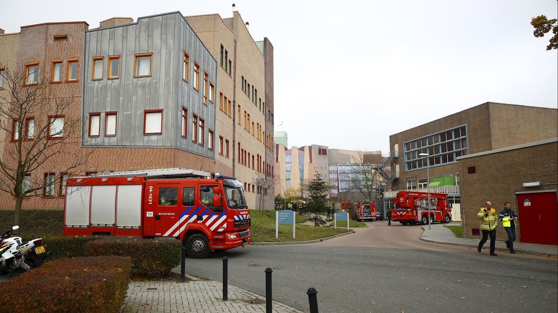 De brand brak uit in het laboratorium van het ziekenhuis