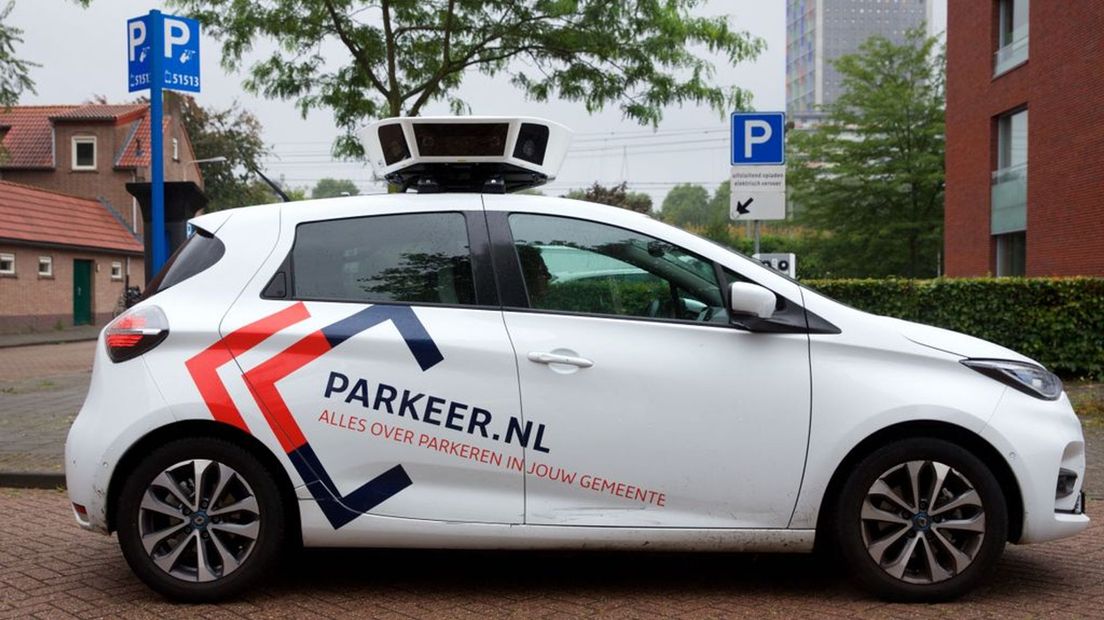 Een scanauto in een andere gemeente.
