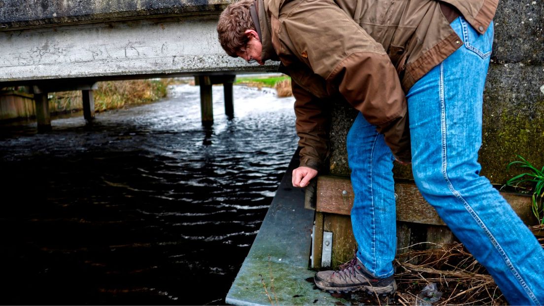 De otterpassage leidt onder de weg door.