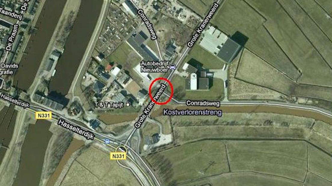 Locatie ongeval Zwartsluis