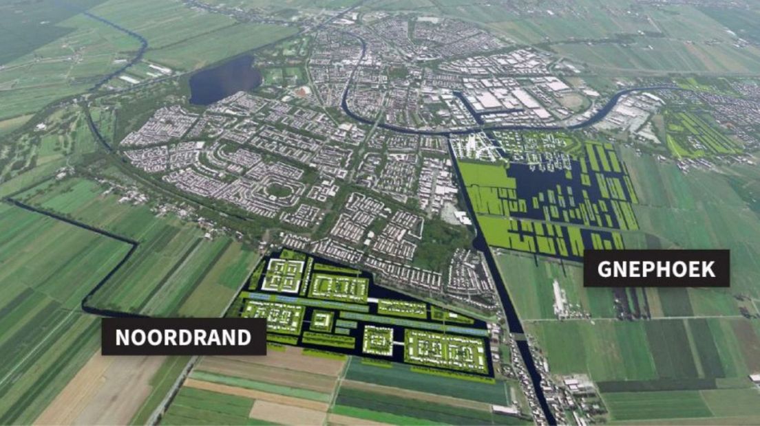 Het voorgestelde bouwplan voor de Gnephoek, een belangrijk bouwplan voor de provincie Zuid-Holland l © Gemeente Alphen aan den Rijn