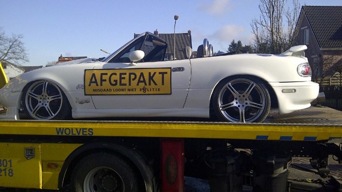 Een in beslag genomen auto.