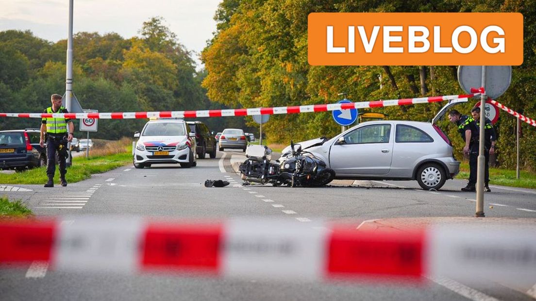 Bij een aanrijding in Hoog-Keppel raakte een motorrijder woensdag ernstig gewond.