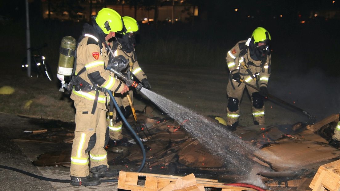 Nablussen smeulende resten palletbrand Middelburg