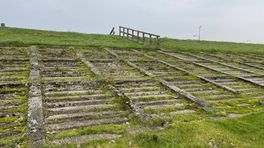 Zeedijk uit 1920 in ere hersteld: betonnen Muraltdijk in Zoutkamp wordt weer zichtbaar