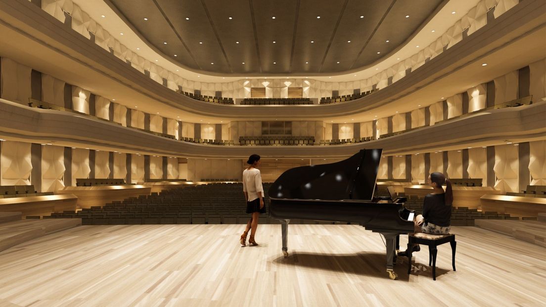Impressie van de concertzaal in Amare