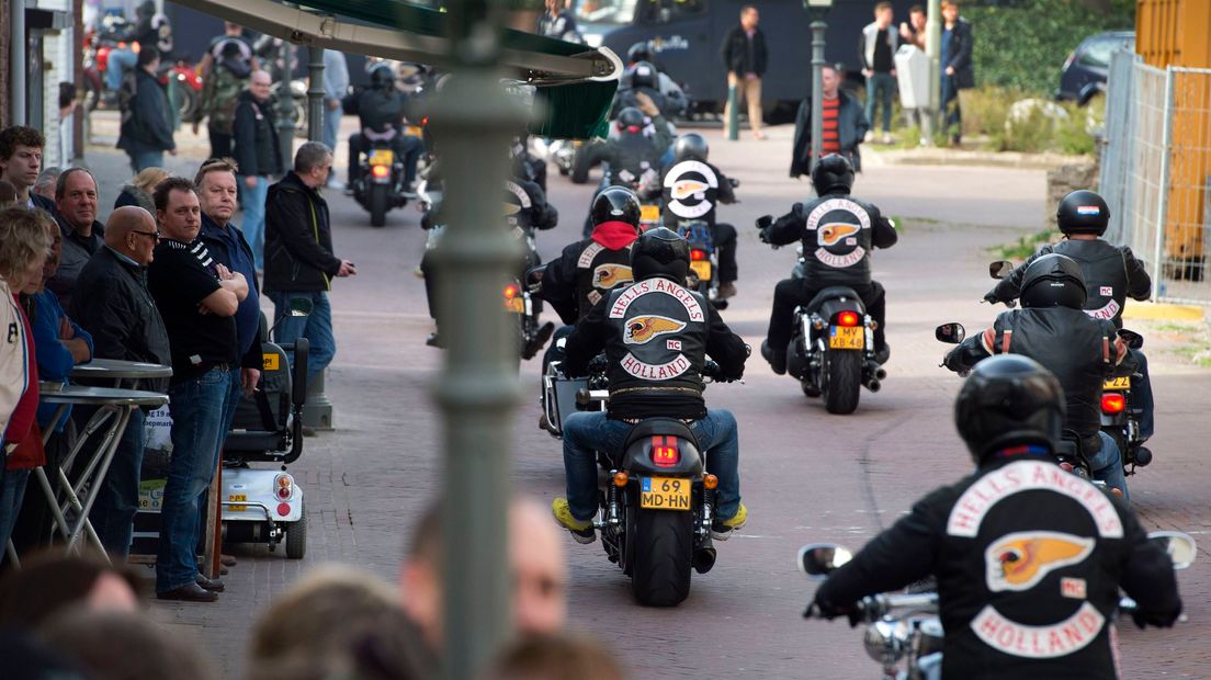 Archieffoto van de Hells Angels, deze motorbende heeft een supportclub in Vlissingen zitten.