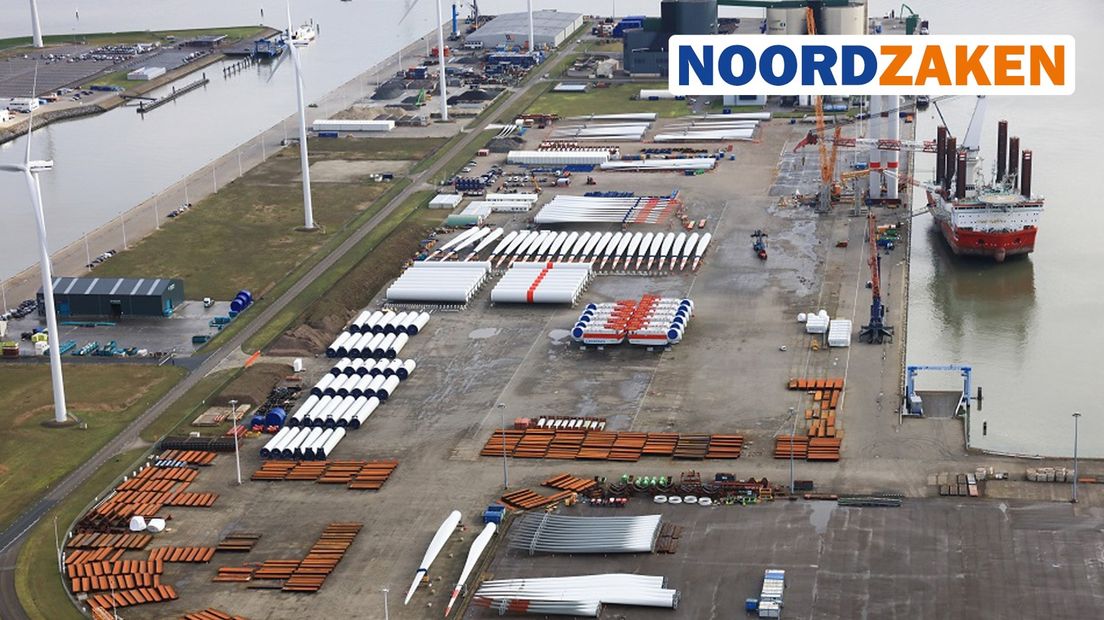 Buss Terminal Eemshaven slaat onder meer onderdelen voor windturbines op