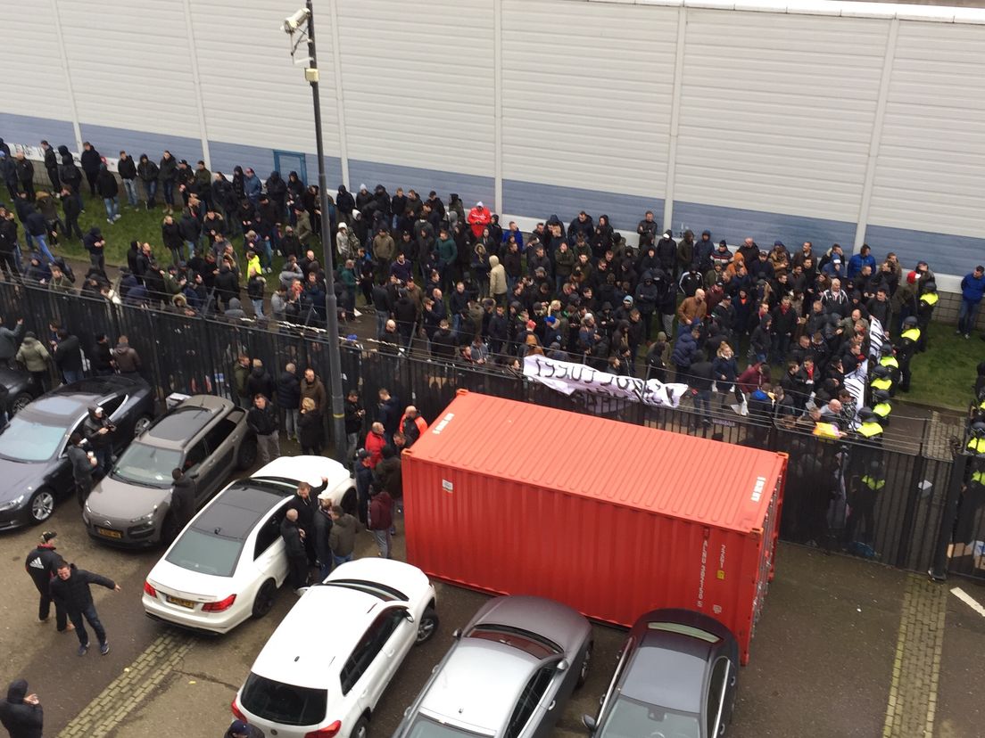 Betoging voor Feyenoord-Roda JC