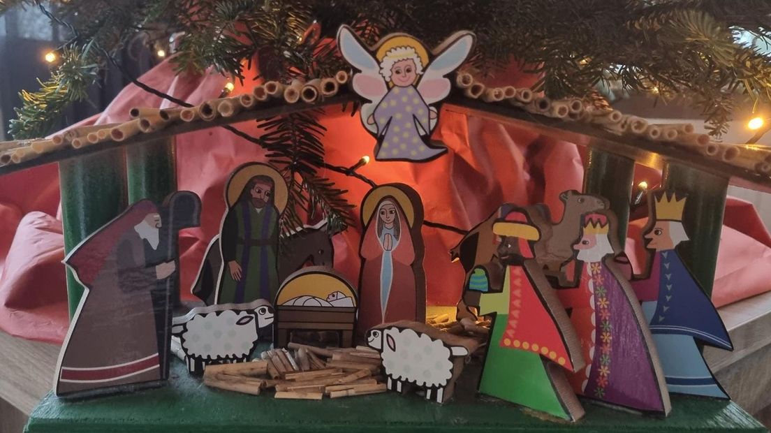 Een moderne kerststal