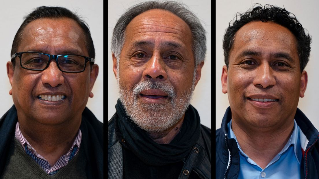 V.l.n.r: Johan Hattu, Jacob Sahertian en Lucas Bernard.