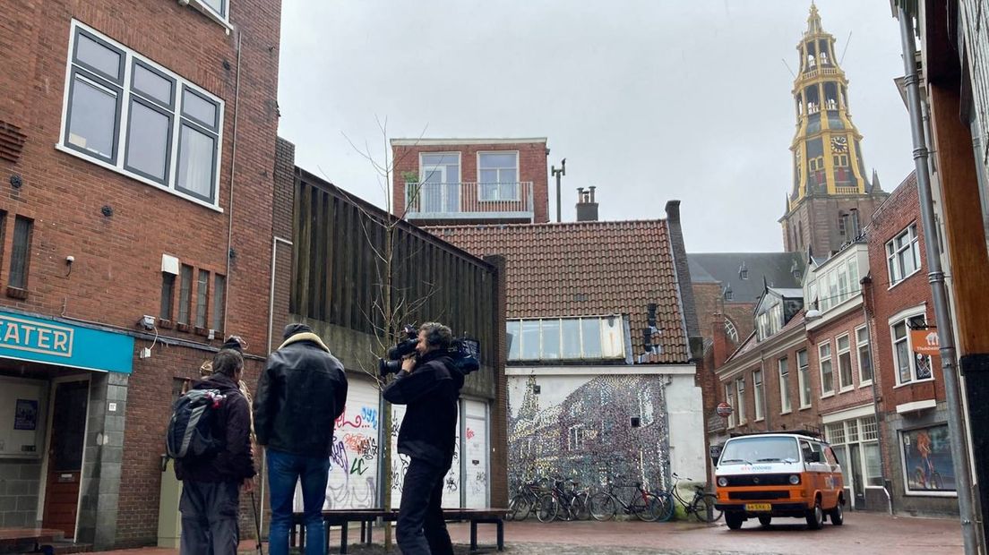 Het kunstwerk 13741 pixels in de Akerkstraat