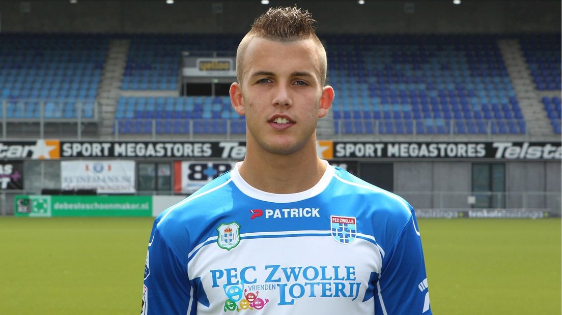 Speler Jesper Drost van PEC Zwolle