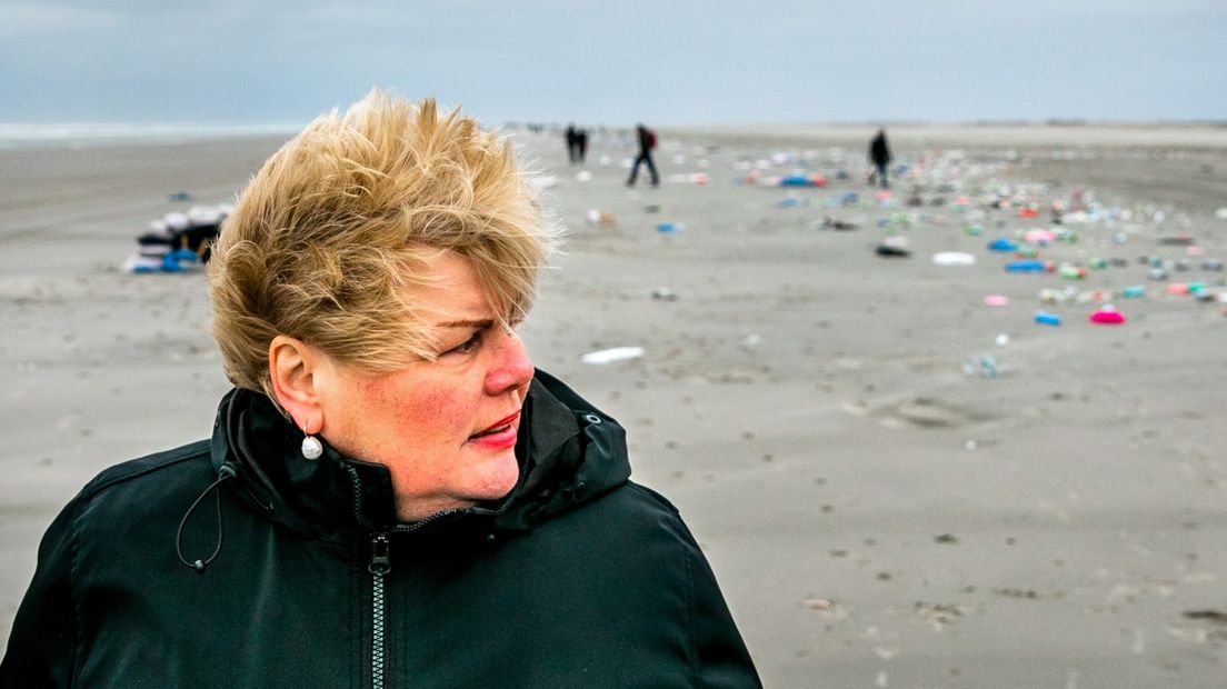 Ineke van Gent op het strand