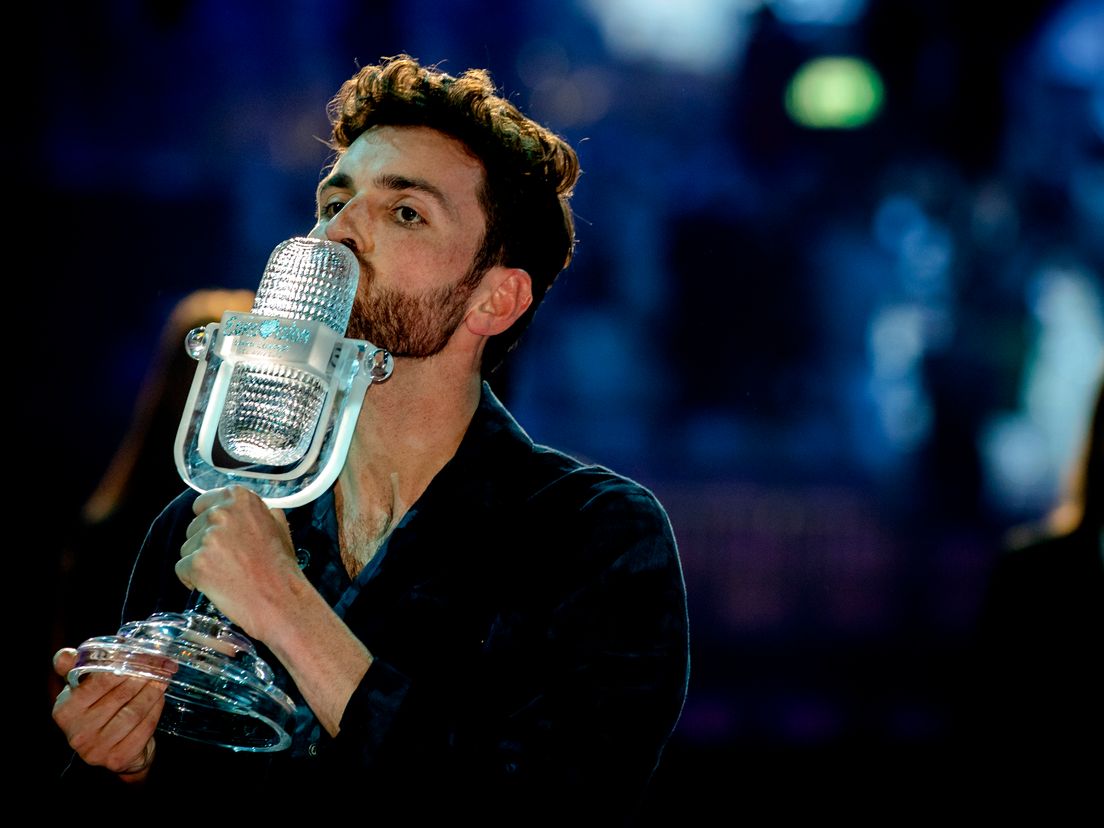 Duncan Laurence op het Eurovisie Songfestival.