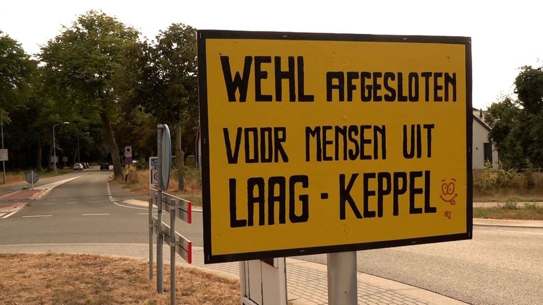 De inwoners van Wehl zijn boos over de afsluiting.
