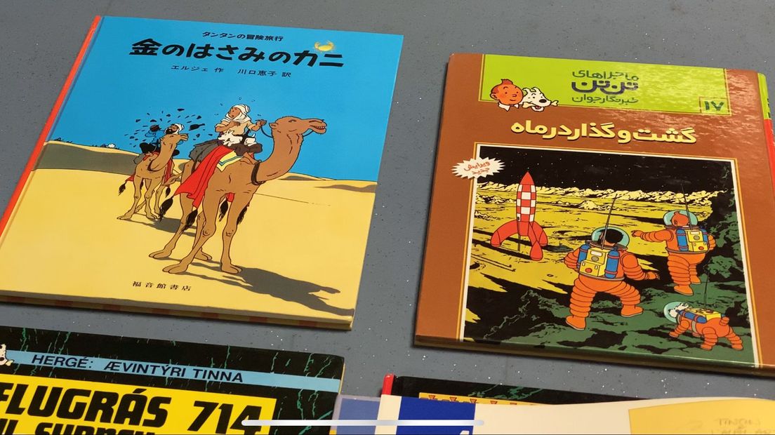 Een paar albums van Kuifje