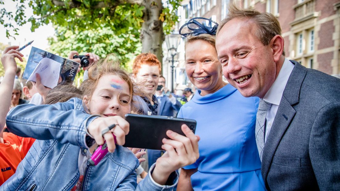 Kees van der Staaij (r) heeft van alle Kamerleden de meeste Prinsjesdagen meegemaakt: 22 stuks