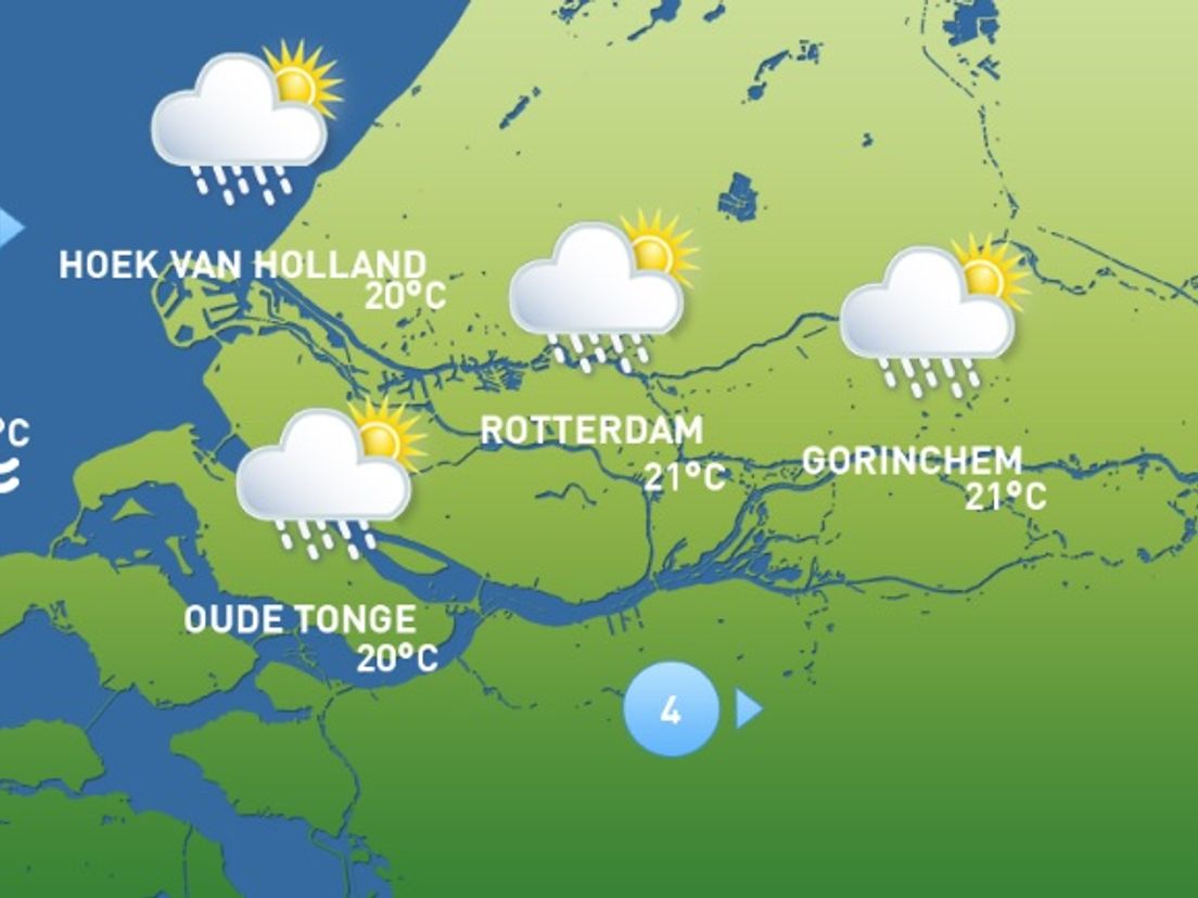 Het weerbericht van zondag 23 augustus