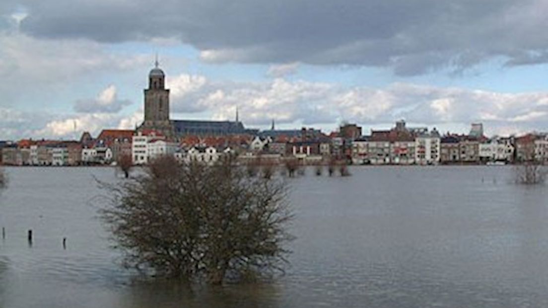 Deventer bij hoogwater
