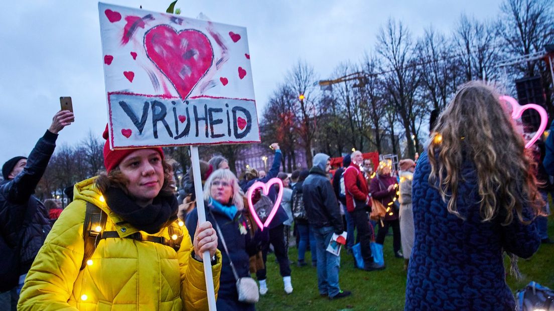 Een van de demonstraties van 2020 op het Malieveld