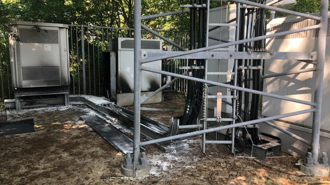 Brandstichting bij zendmast in Vlissingen