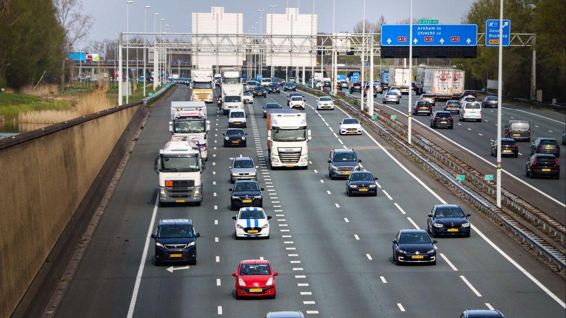 De A12 bij Gouda