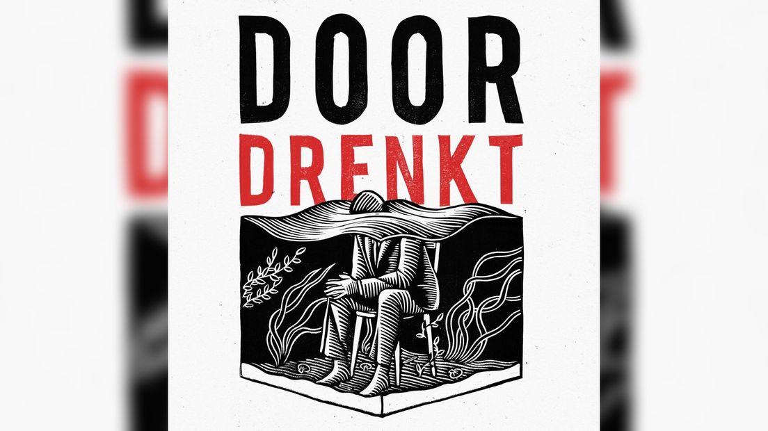 Het logo van de podcastserie Doordrenkt