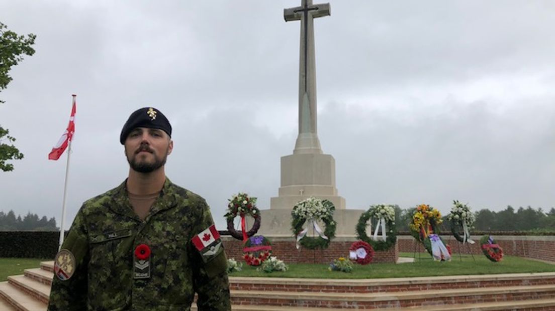 Andrew Hill op de Canadese begraafplaats in Groesbeek