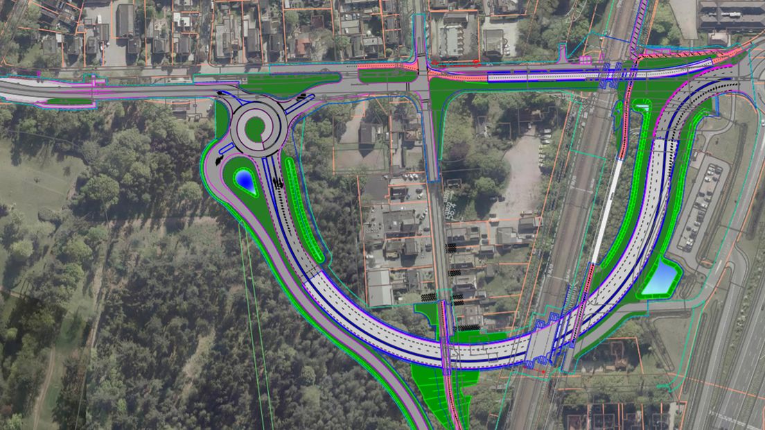 Op deze plattegrond is te zien hoe Maarsbergen eruit gaat zien.