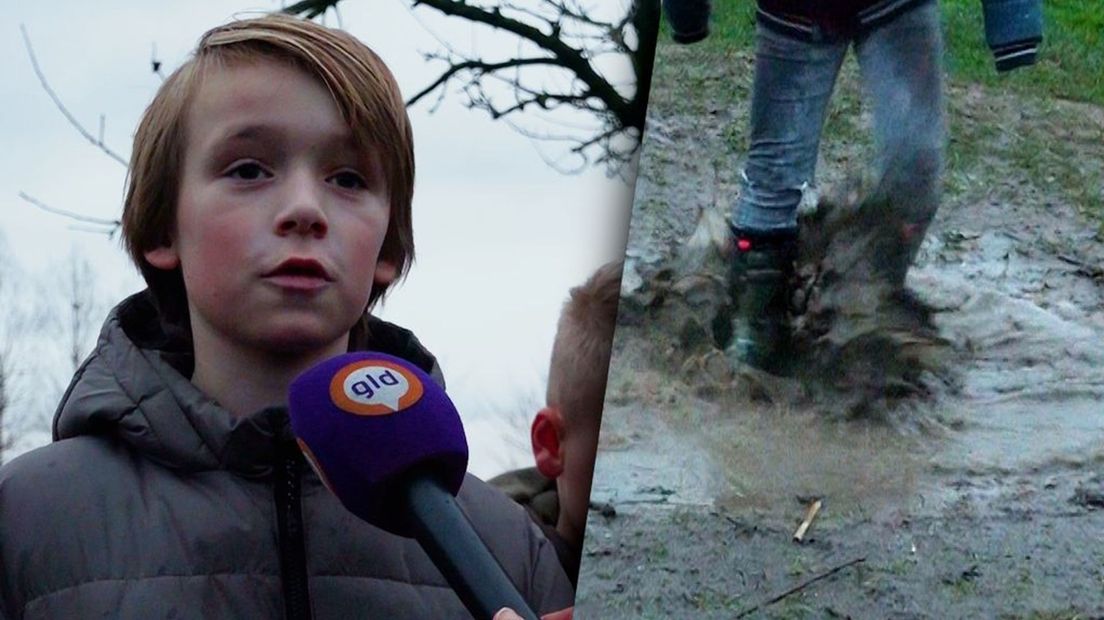 De kinderen hebben de grootste lol buiten.